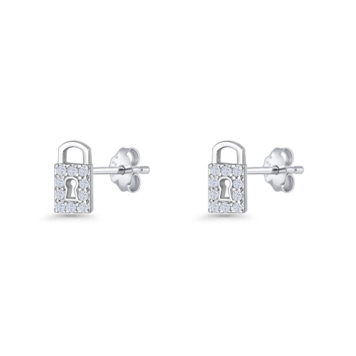 Lock & Key Stud Earrings