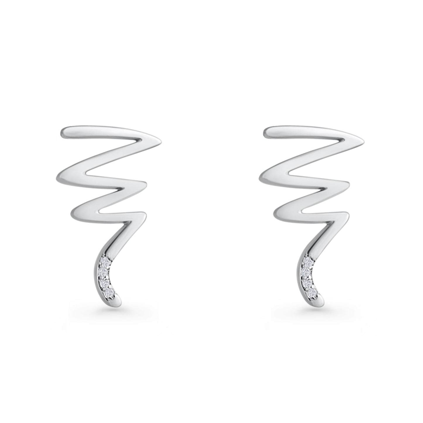 Zig Zag Stud Earrings