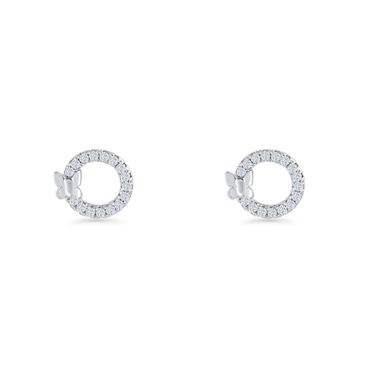 Open Circle Stud Earrings