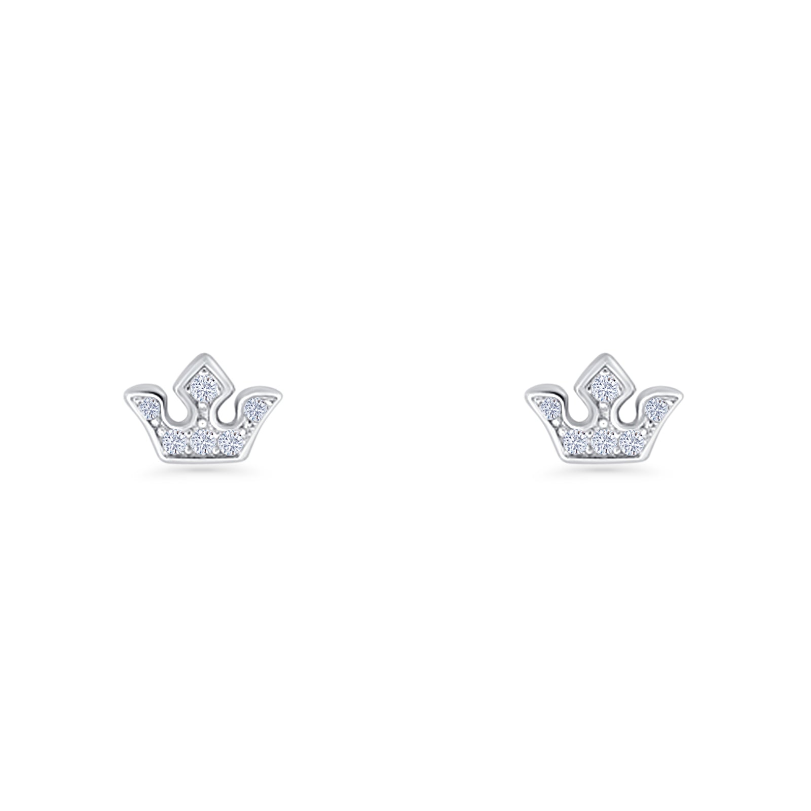 Princess Crown Stud Earrings