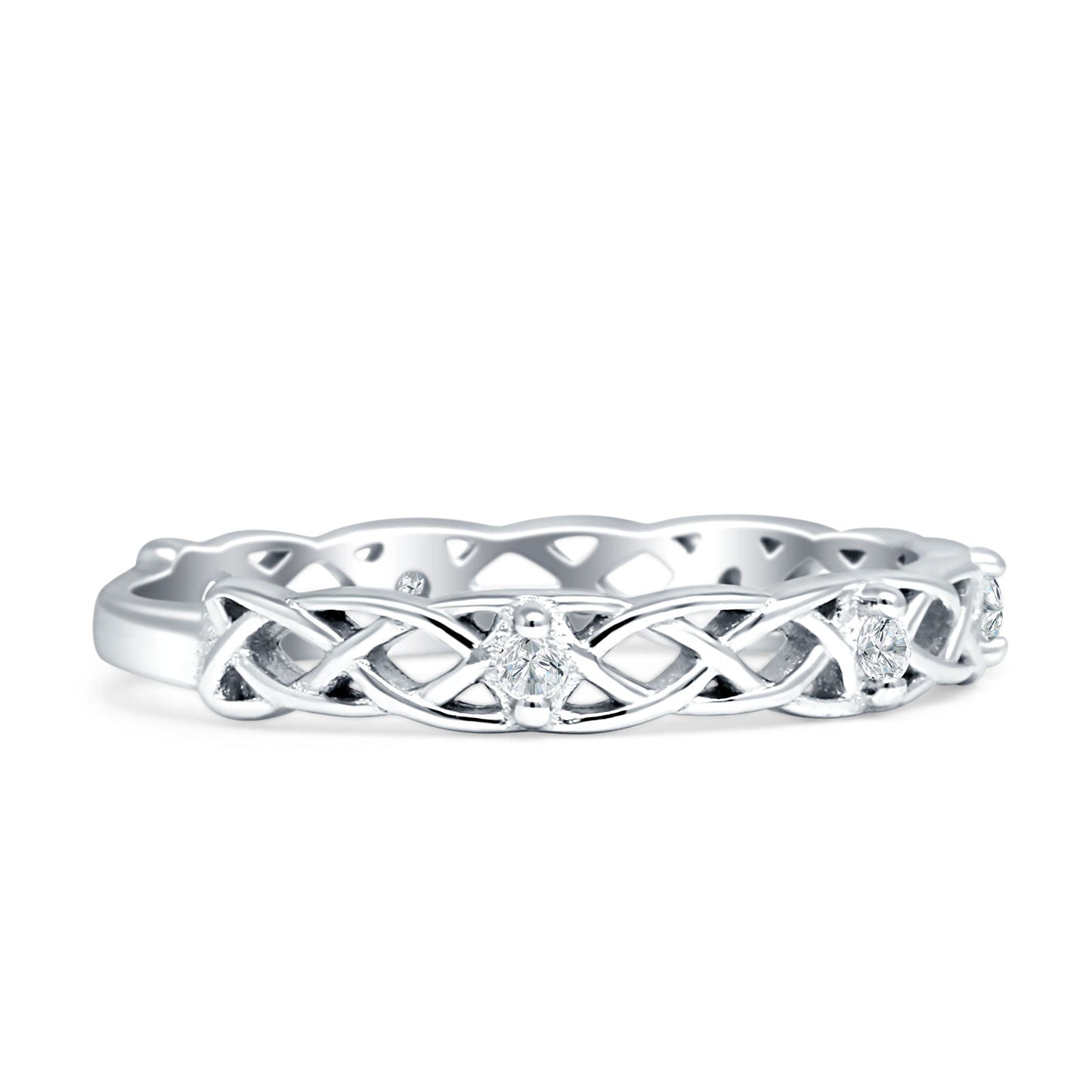 Celtic Style Intertwisted Trinity Wedding Band