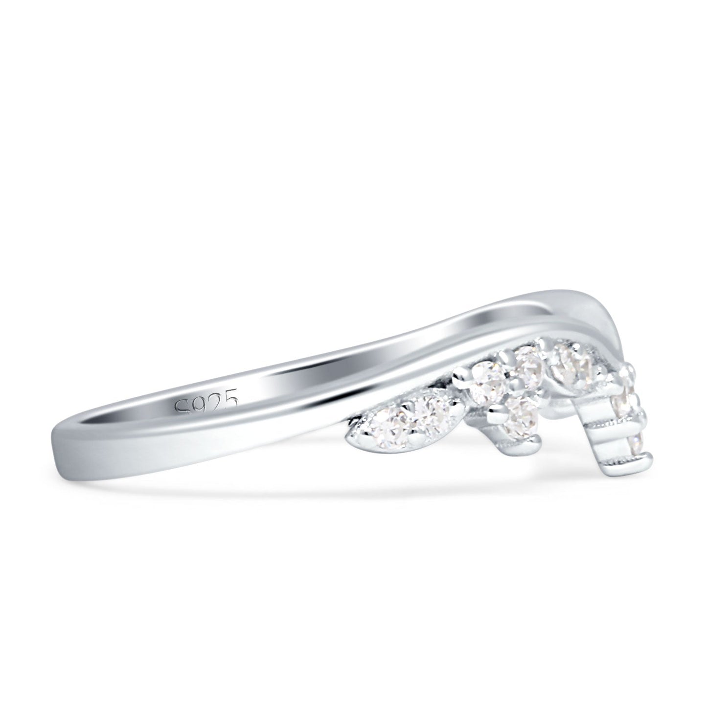 6.8mm Contour Curved Crown V-Band Cubic Zirconia