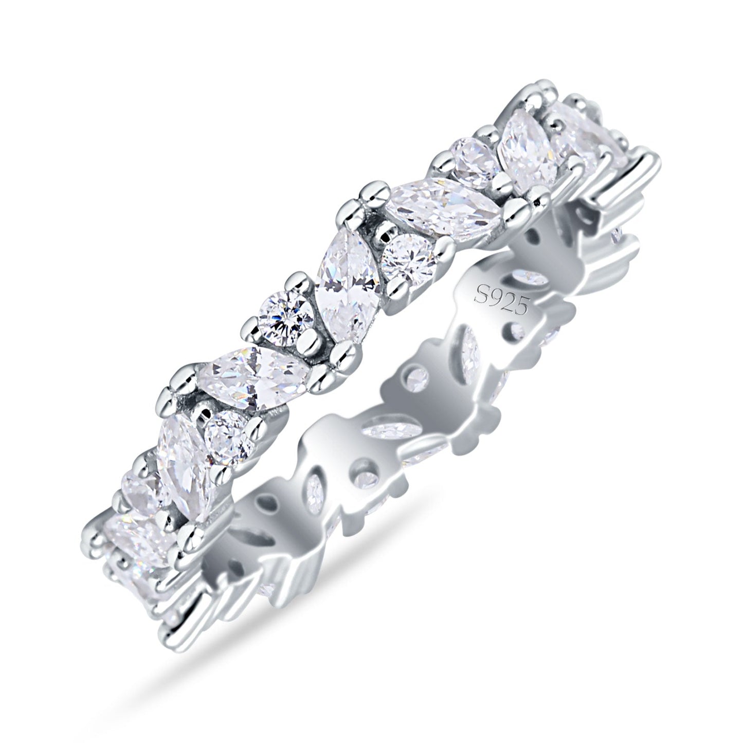 Full Eternity Cubic Zirconia Stackable Ring