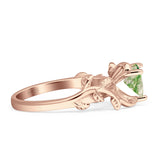 Heart Leaf Art Deco Ring