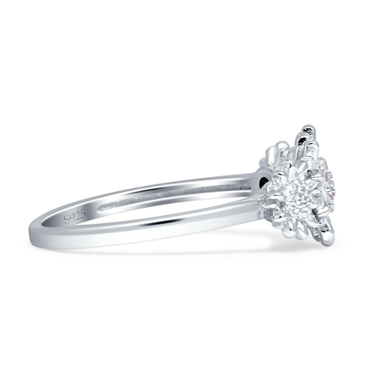 Sunflower Trio Ring Cubic Zirconia