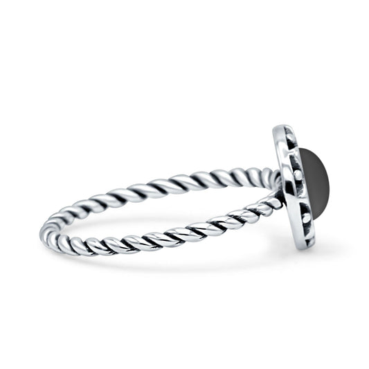 Floral Twisted Rope Ring