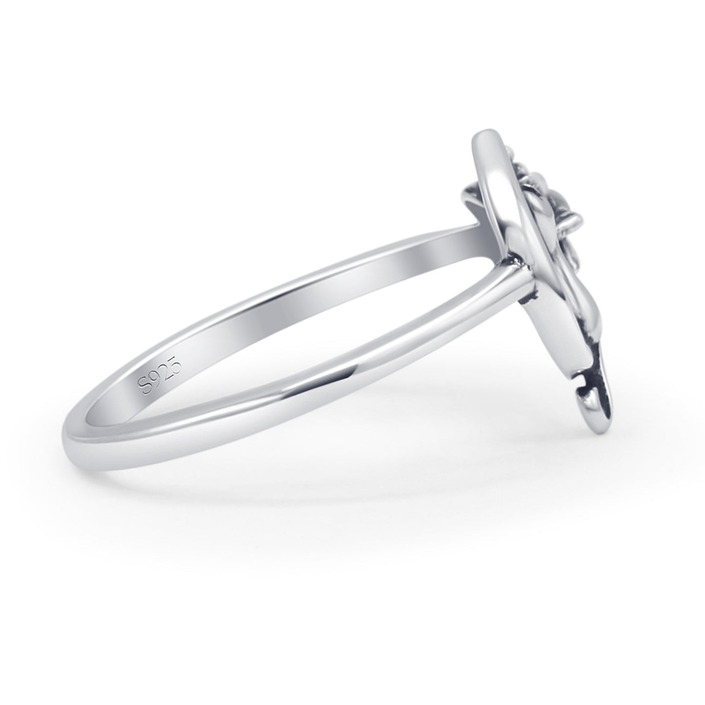 Cat On Moon & Star Ring