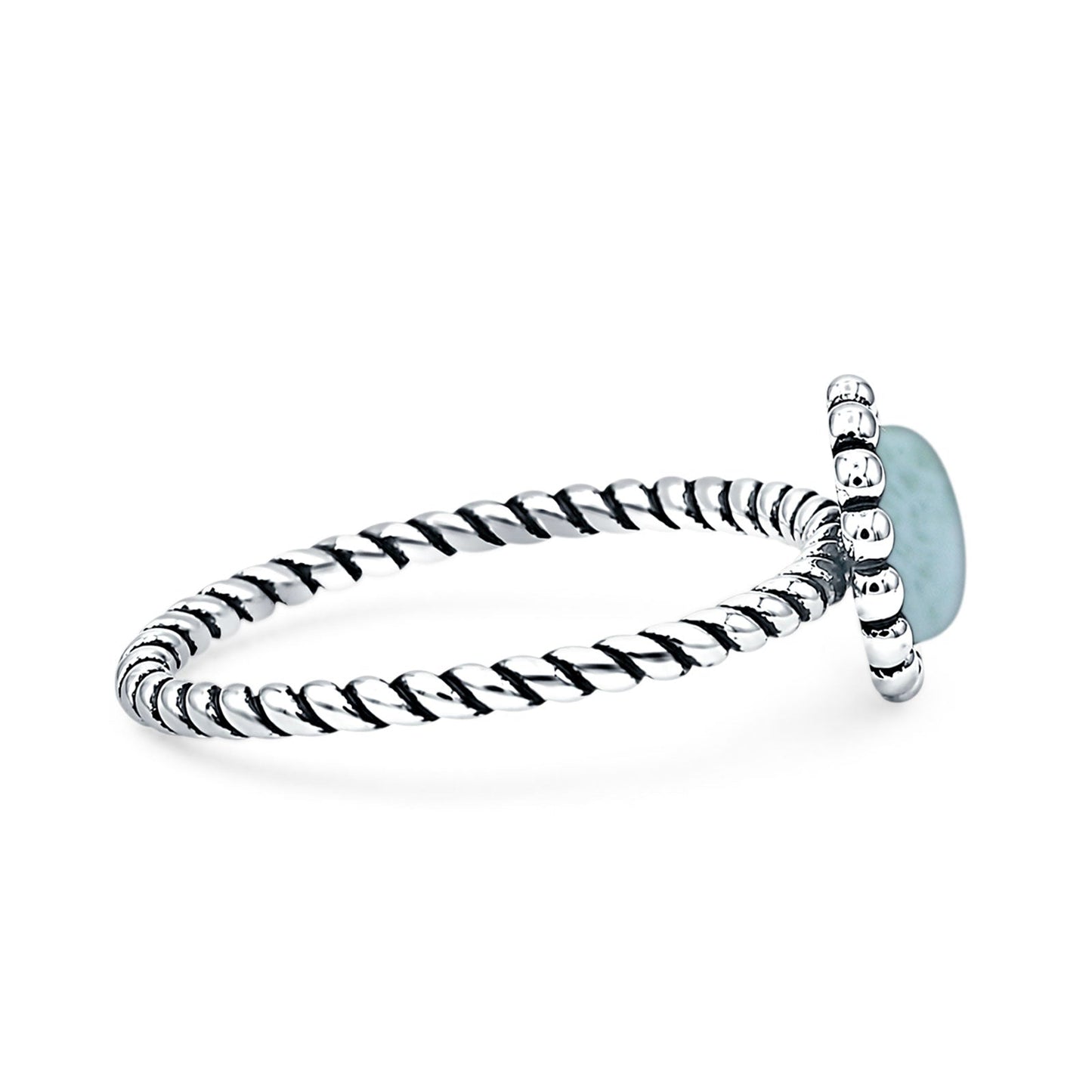 Beaded Halo Twisted Rope Ring