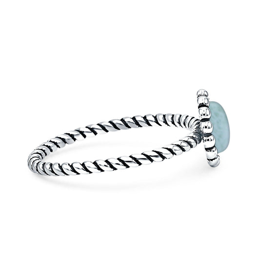 Beaded Halo Twisted Rope Ring