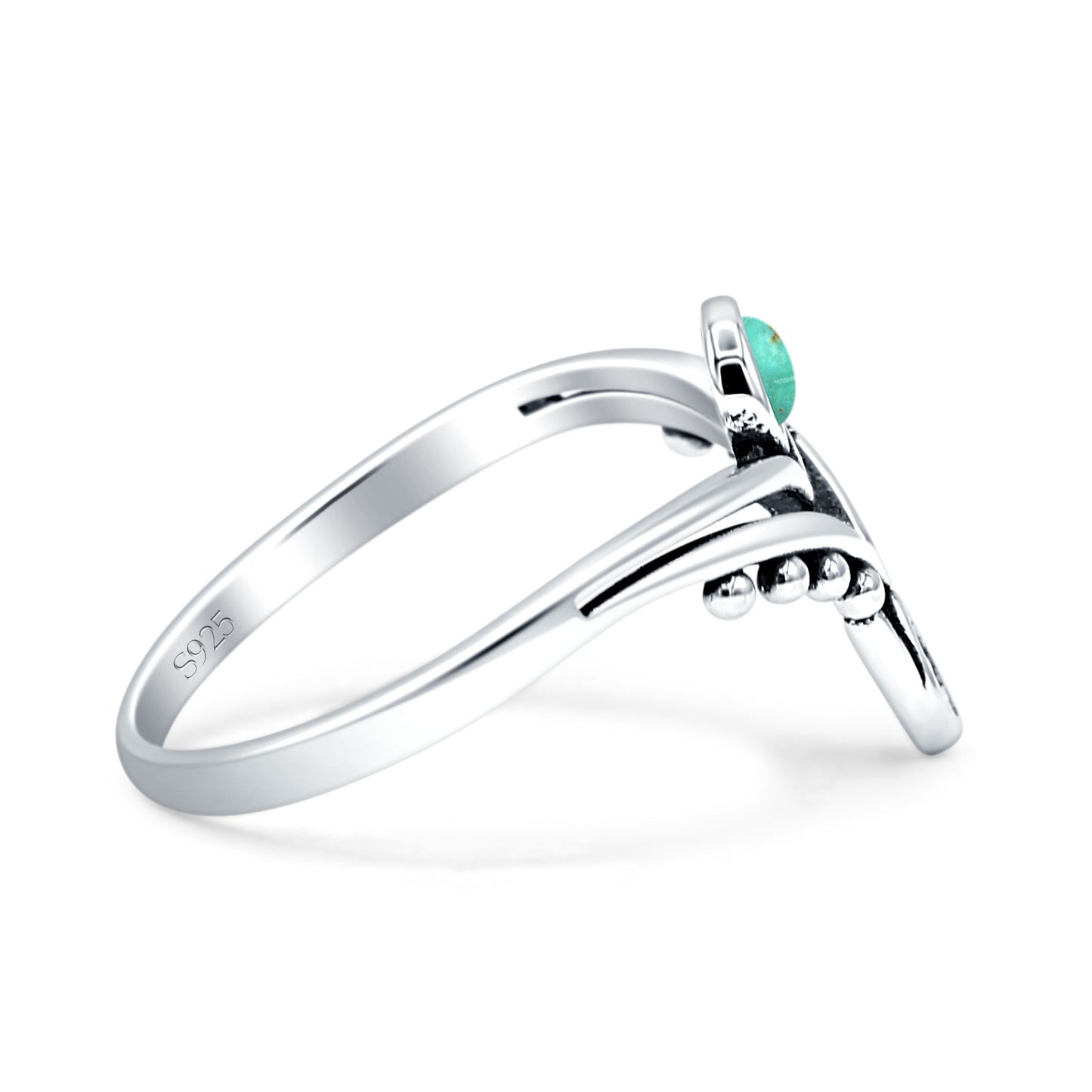 Turquoise Tiara V Ring