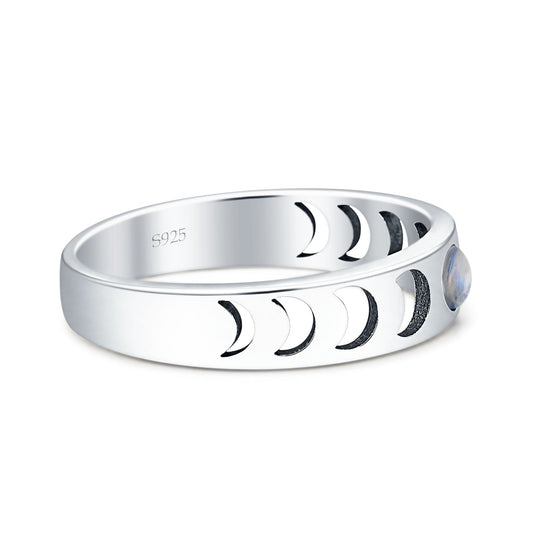 Moon Phases Band Ring