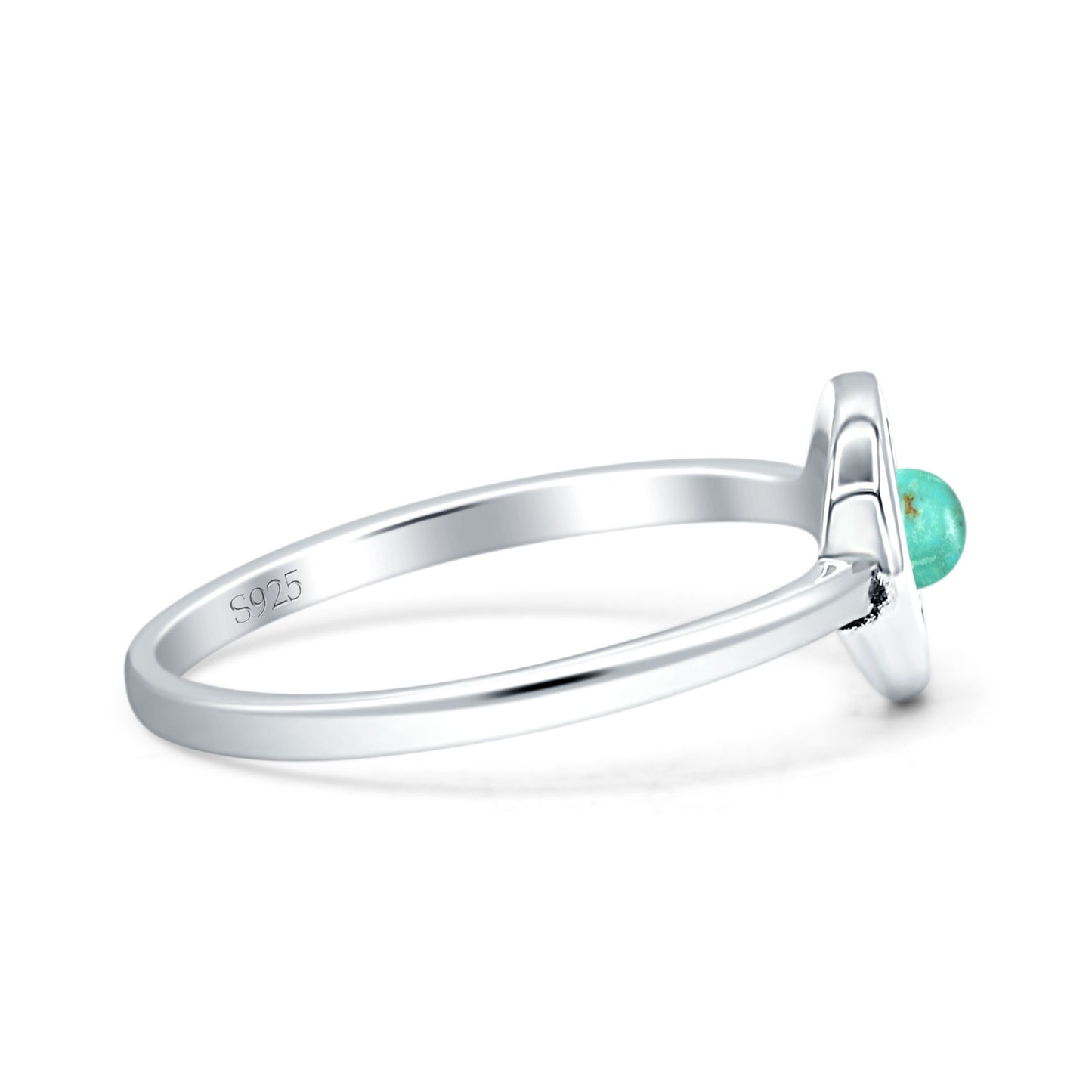Turquoise Moon Star Ring