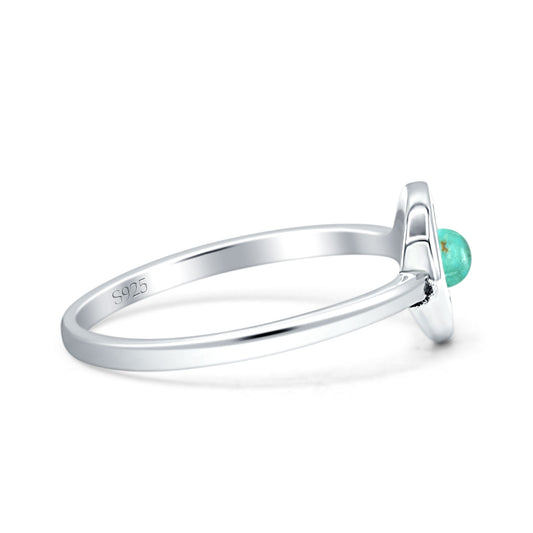 Turquoise Moon Star Ring