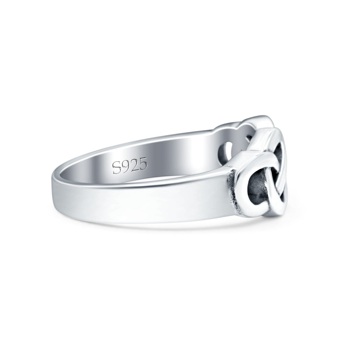 Infinity Celtic Oxidized Band Thumb Ring (7mm)