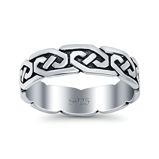 Celtic Oxidized Band Thumb Ring (5mm)