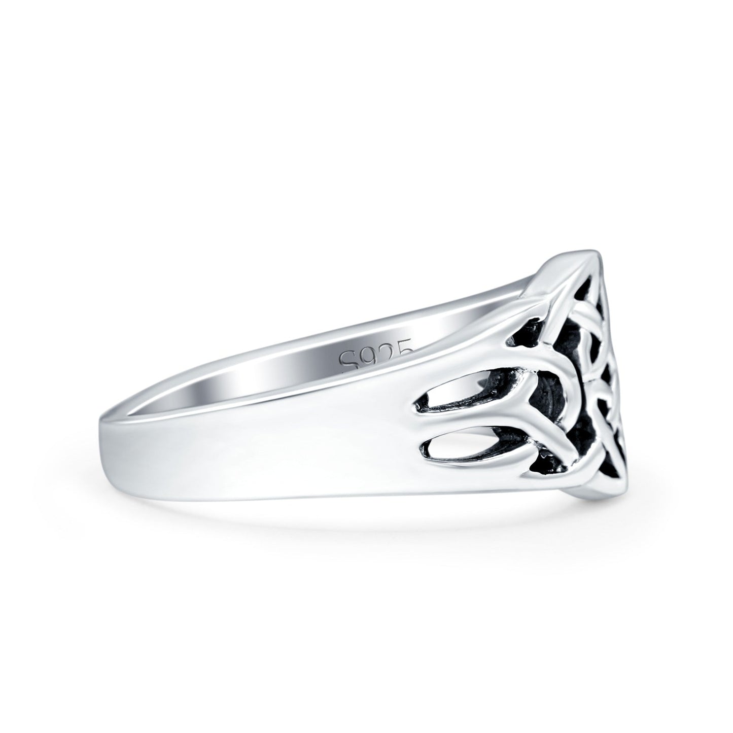 Celtic Oxidized Band Thumb Ring (10mm)