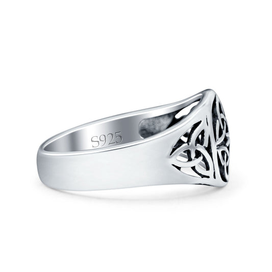 Celtic Oxidized Band Thumb Ring (10mm)
