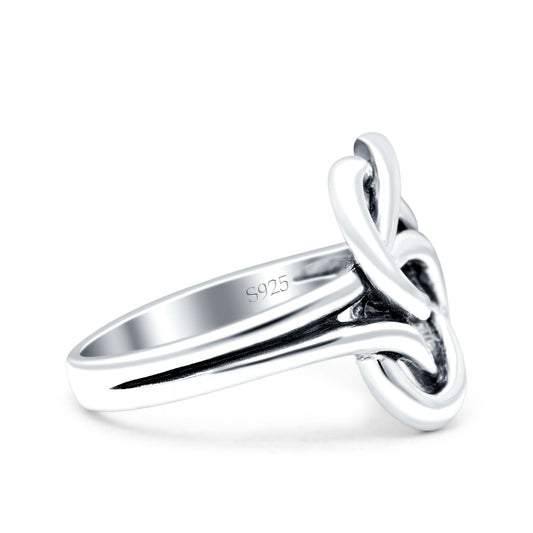 Celtic Double Infinity Oxidized Band Thumb Ring (15mm)
