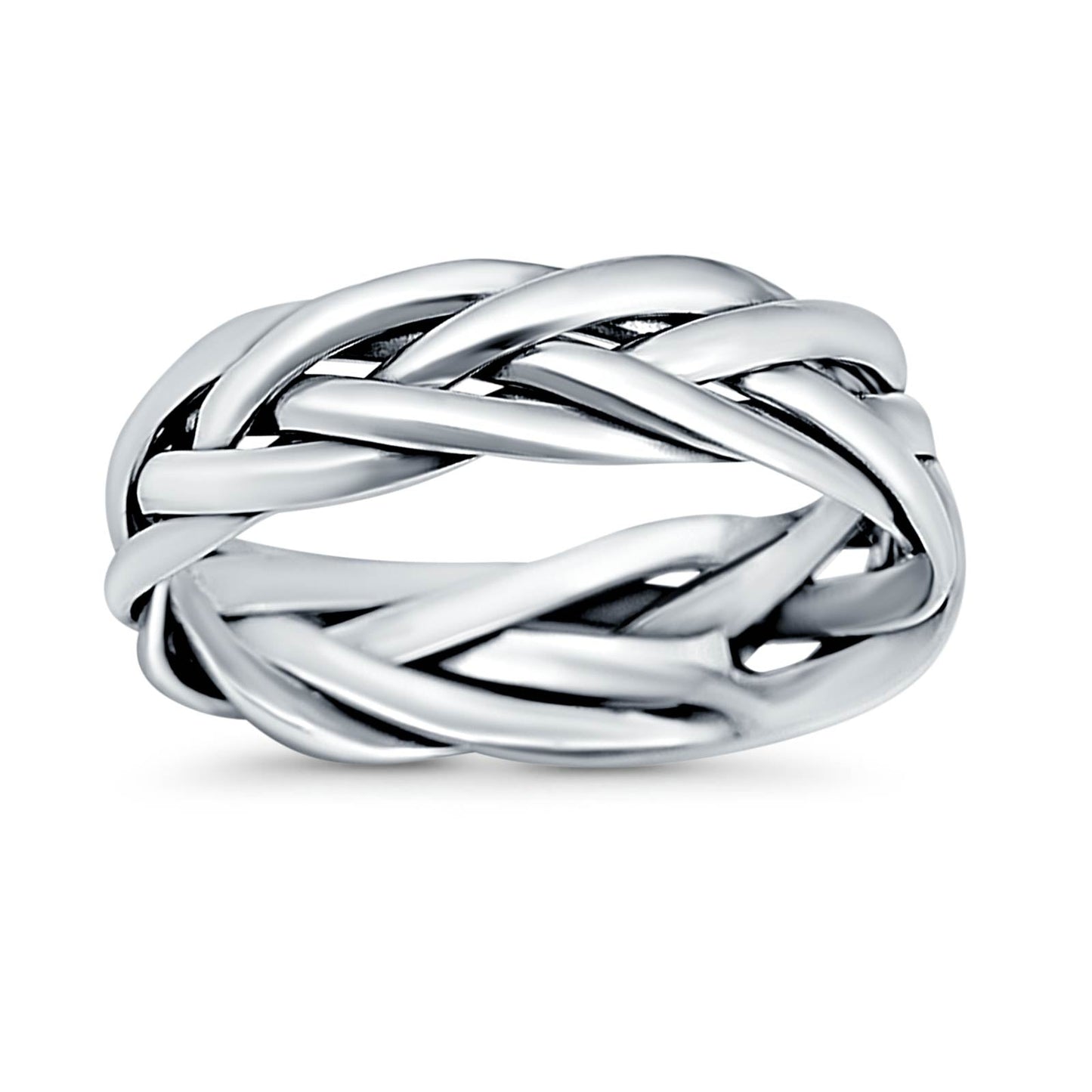 Celtic Oxidized Band Thumb Ring (6mm)