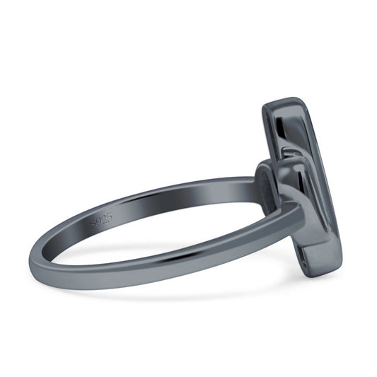 Cactus Black Tone Plain Ring Band