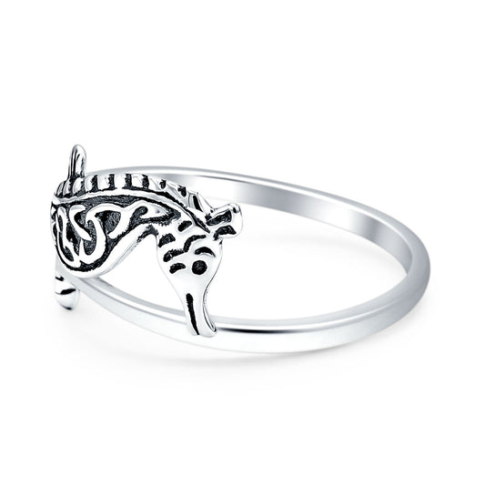 Celtic Seahorse Ring