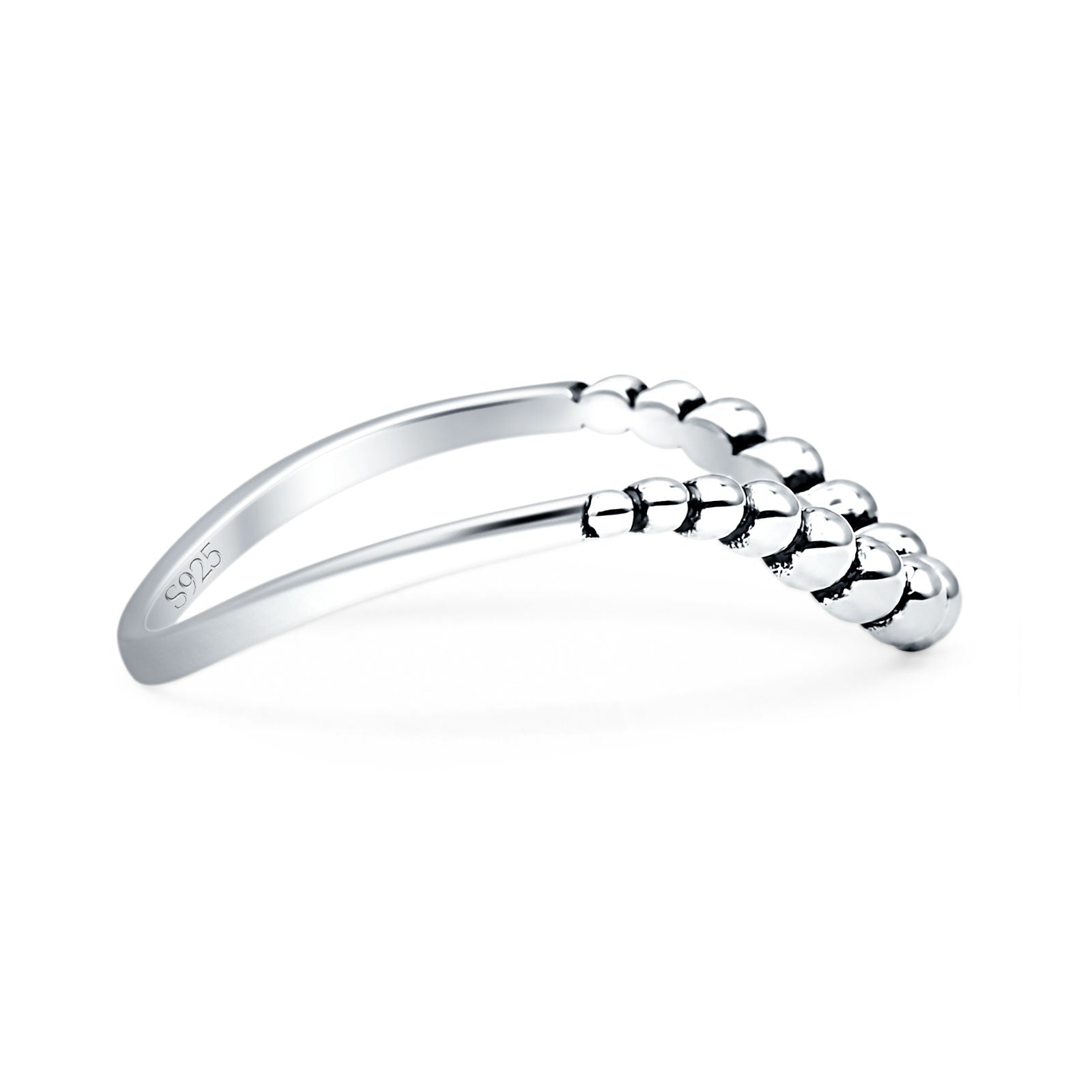 Beaded Chevron Ring