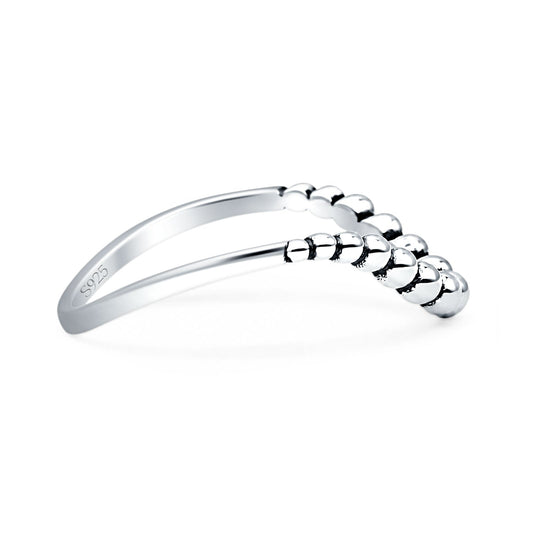 Beaded Chevron Ring