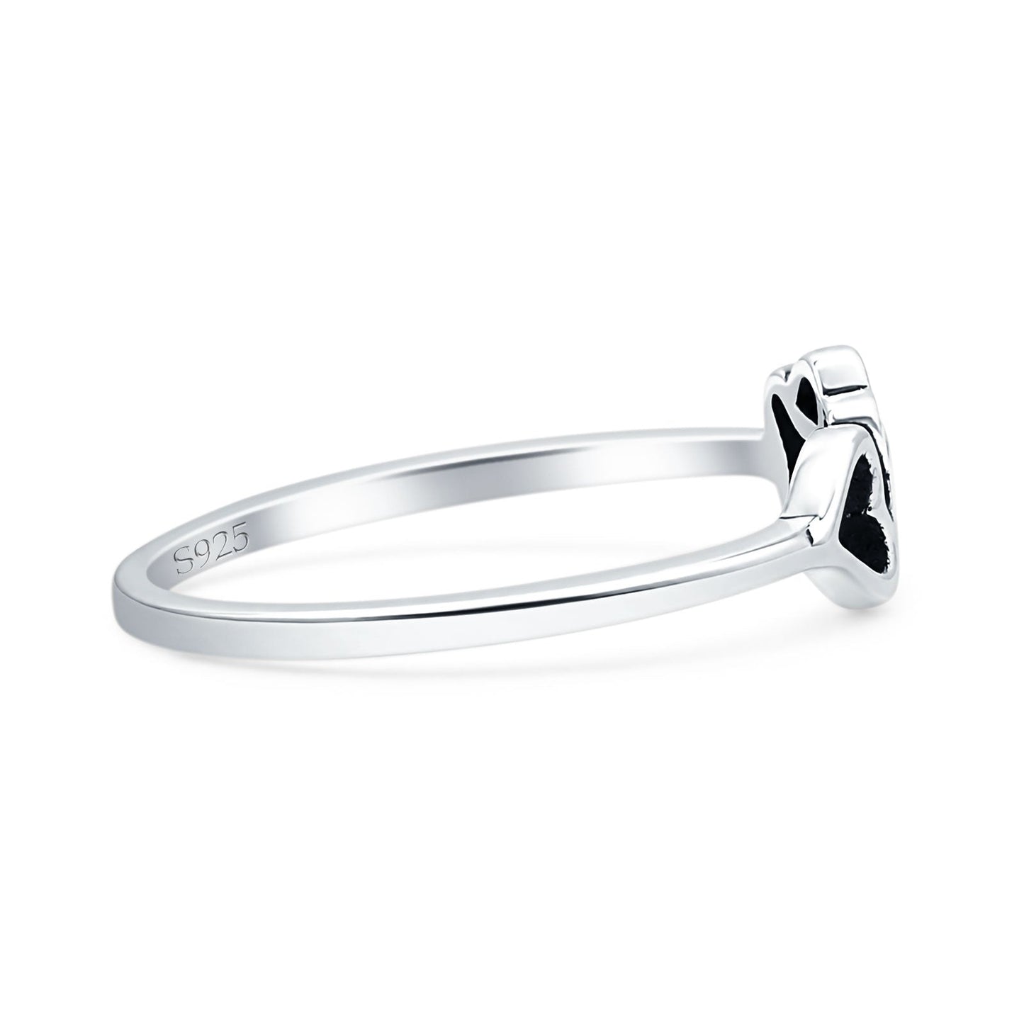 Paw Print Heart Ring
