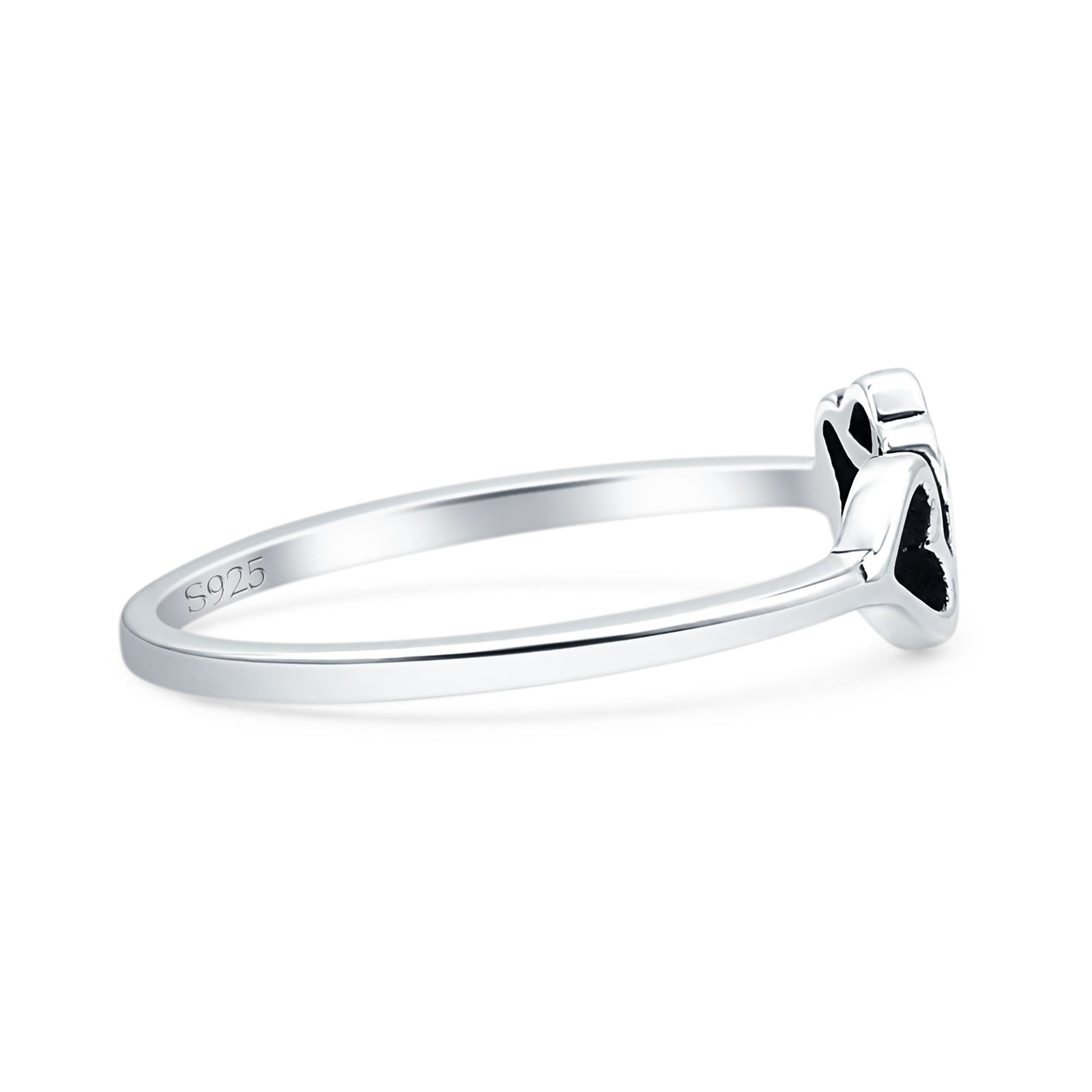 Paw Print Heart Ring