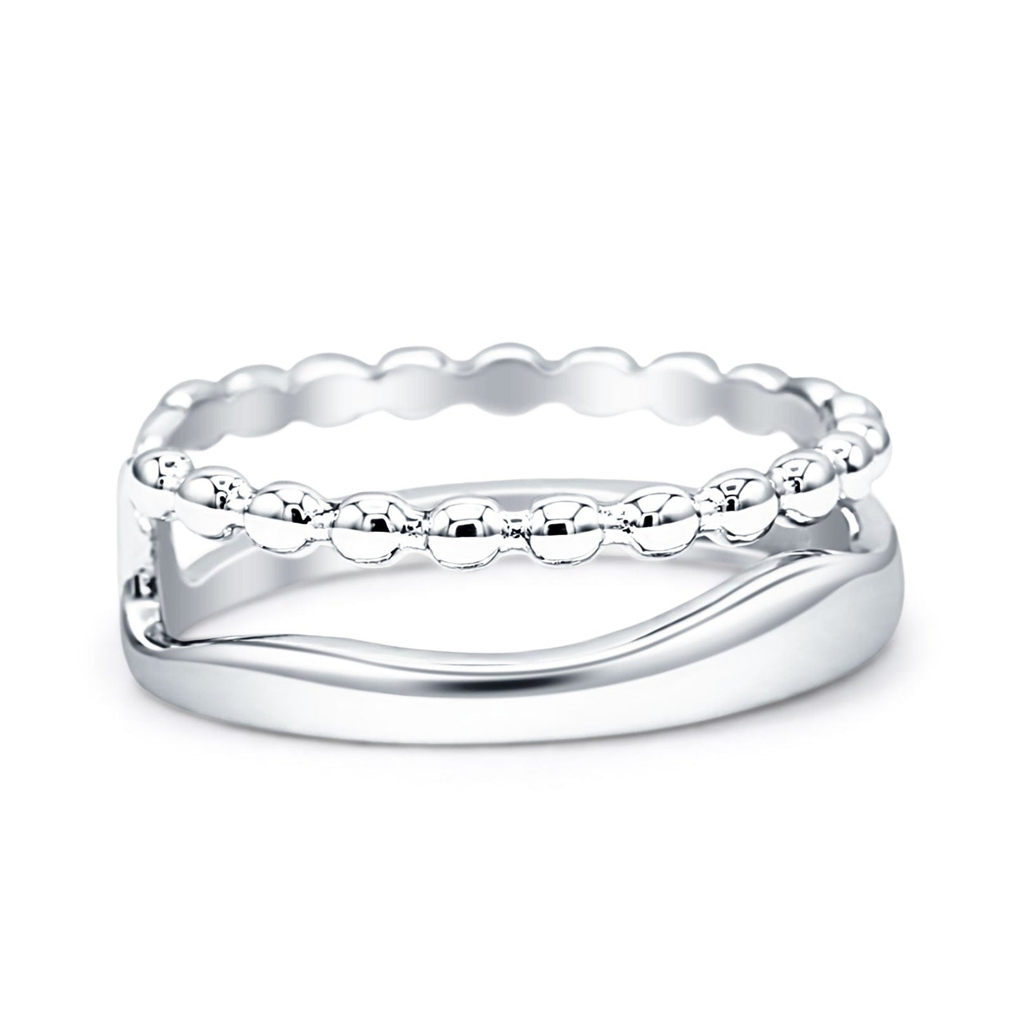 Double Beaded Band Ring