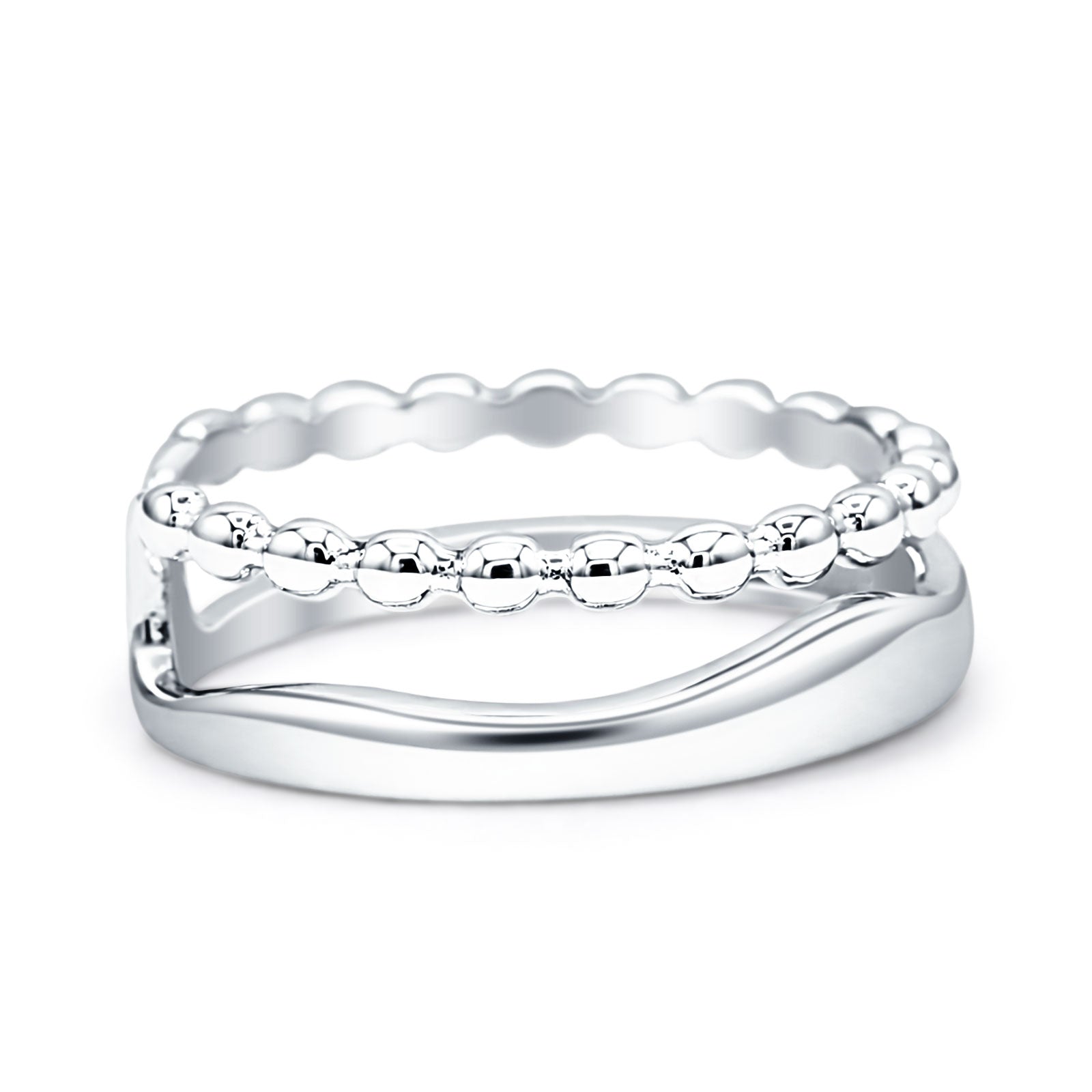 Double Beaded Band Ring