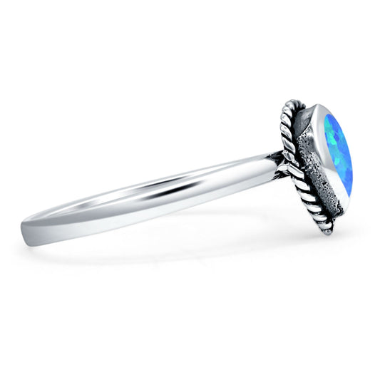 Pear Teardrop Solitaire Ring