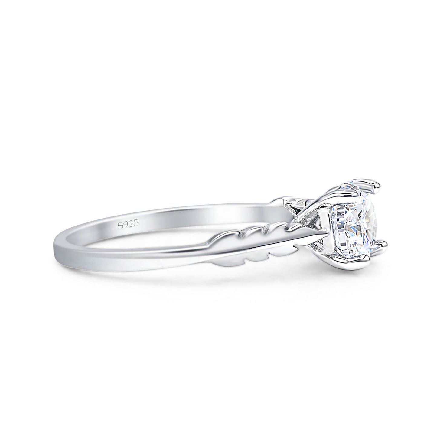 Leaf Solitaire Ring