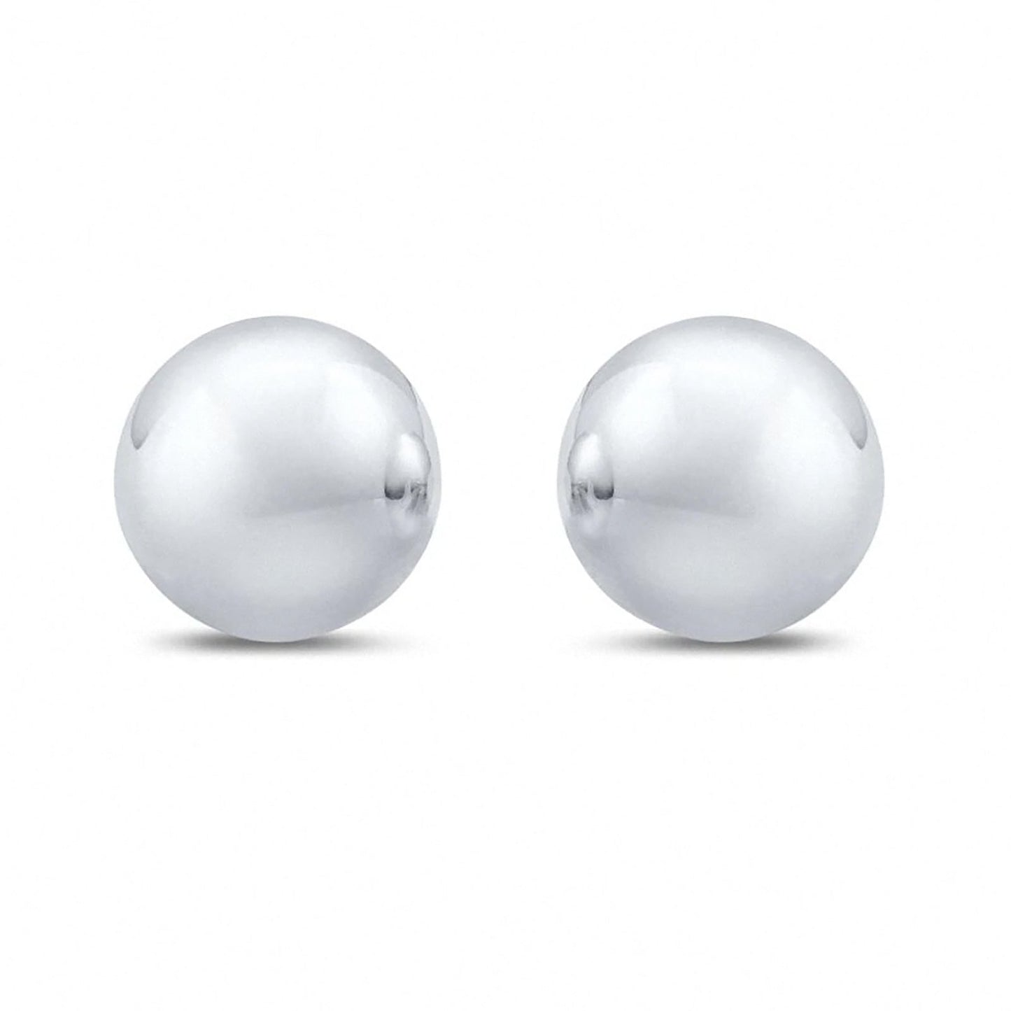 Half Ball Stud Earrings Round