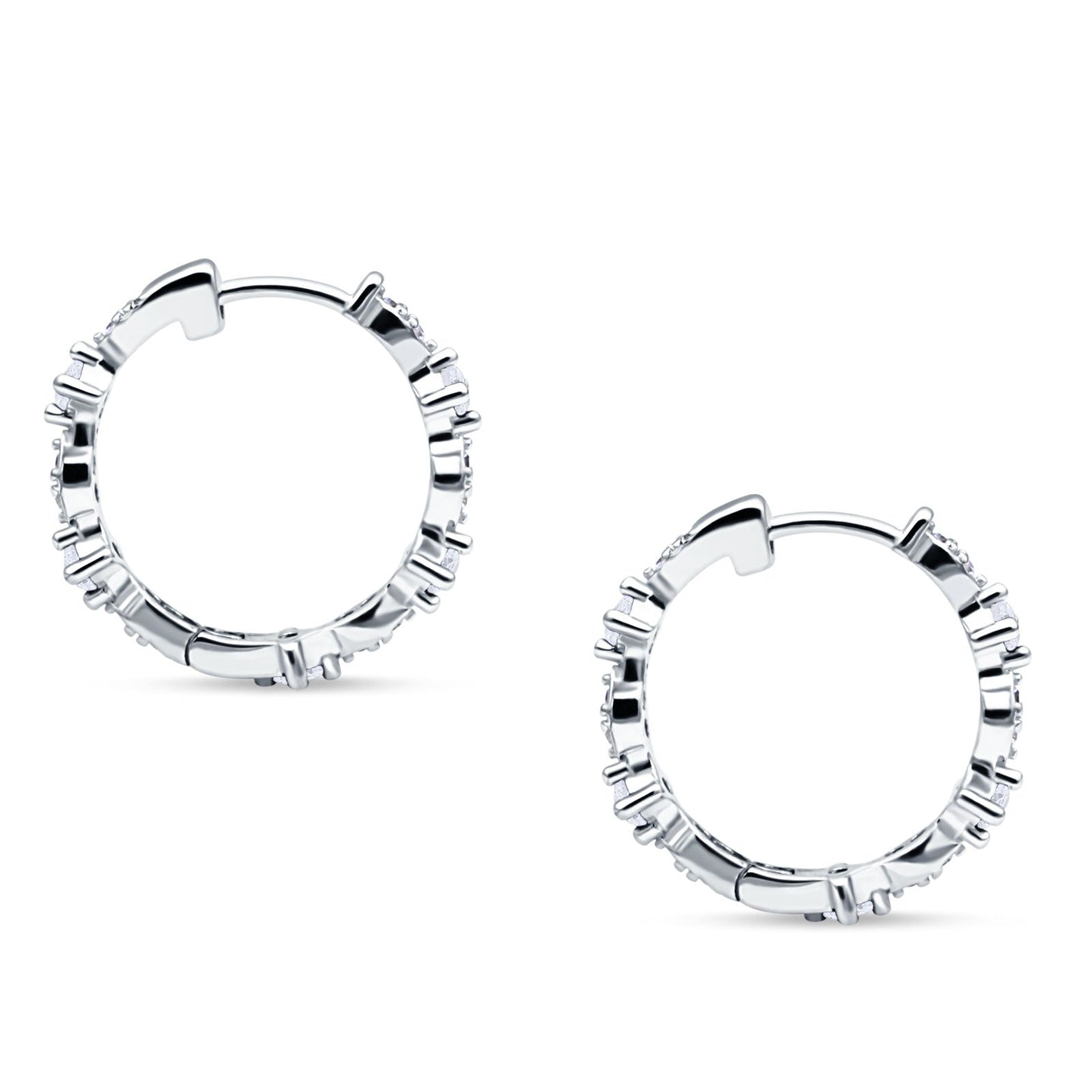 Huggie Hoop Earrings Cubic Zirconia