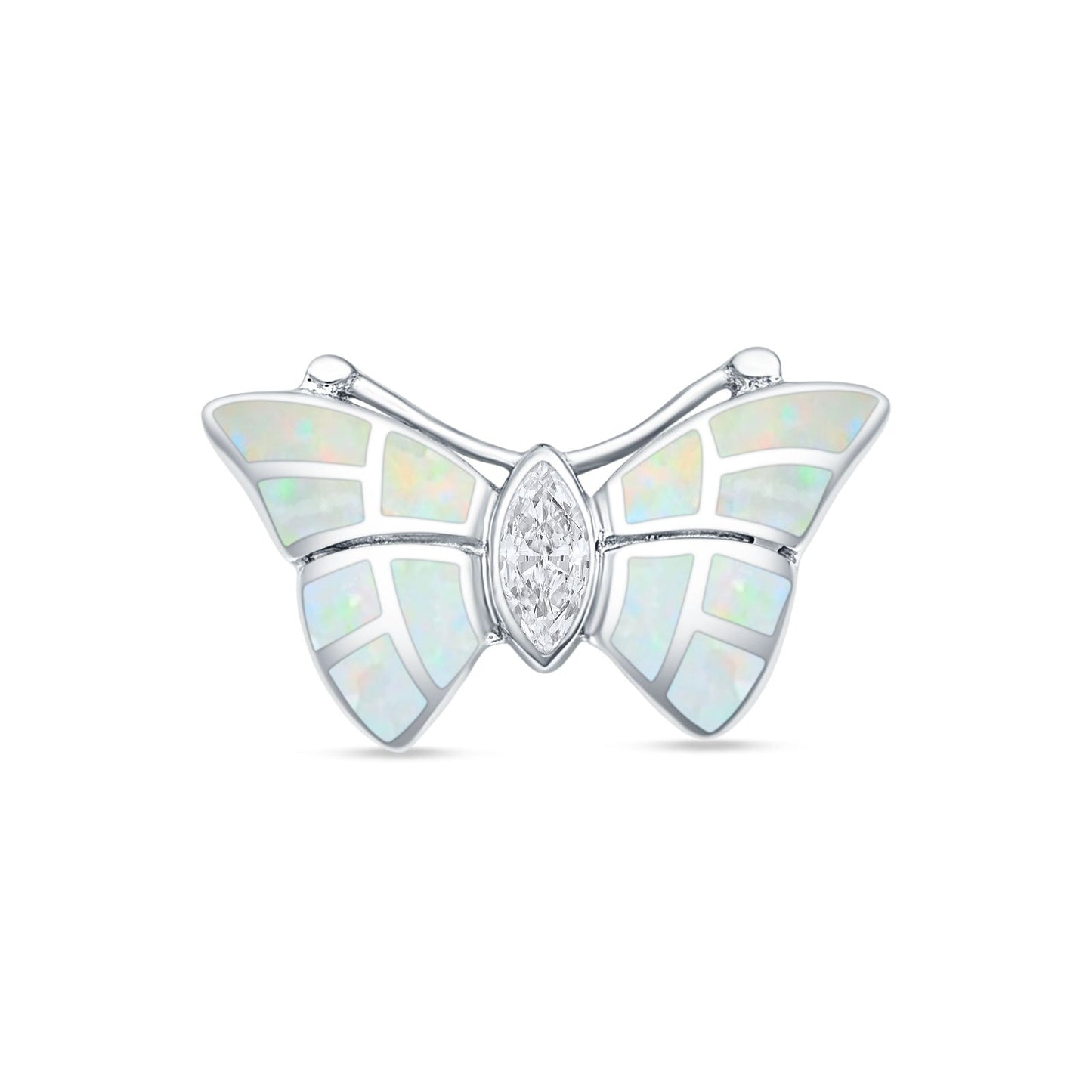 Marquise CZ Butterfly Pendant