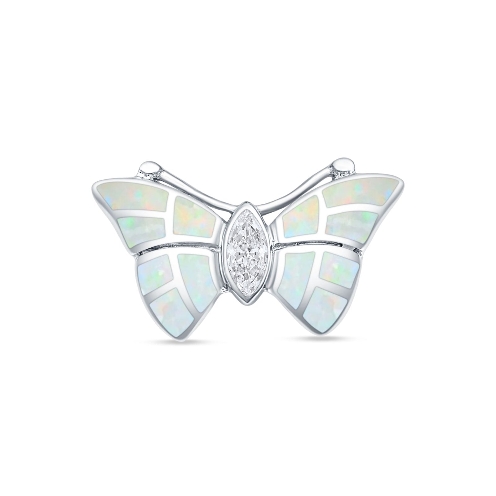 Marquise CZ Butterfly Pendant