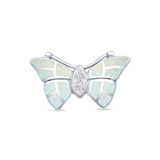 Marquise CZ Butterfly Pendant