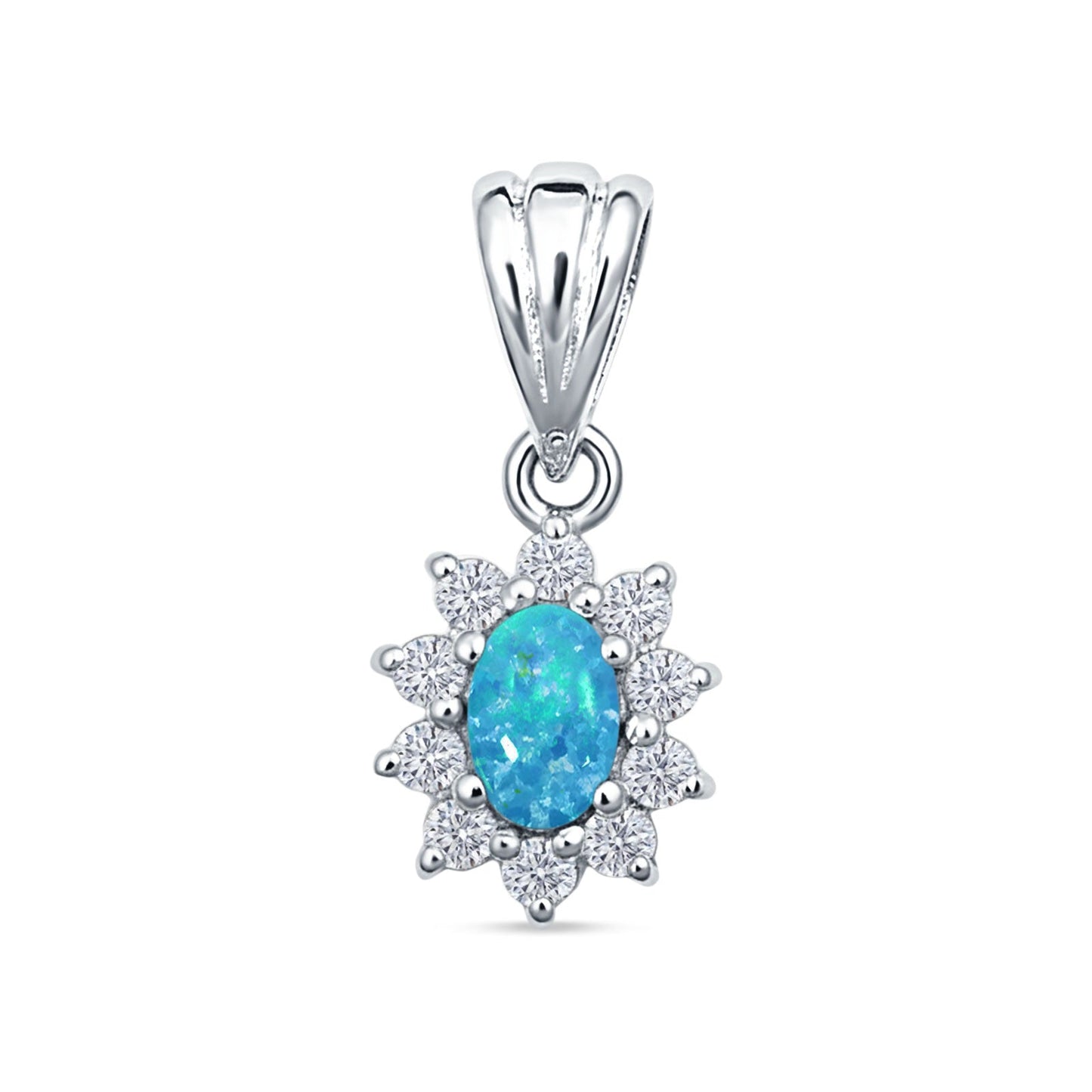 CZ Floral Pendant