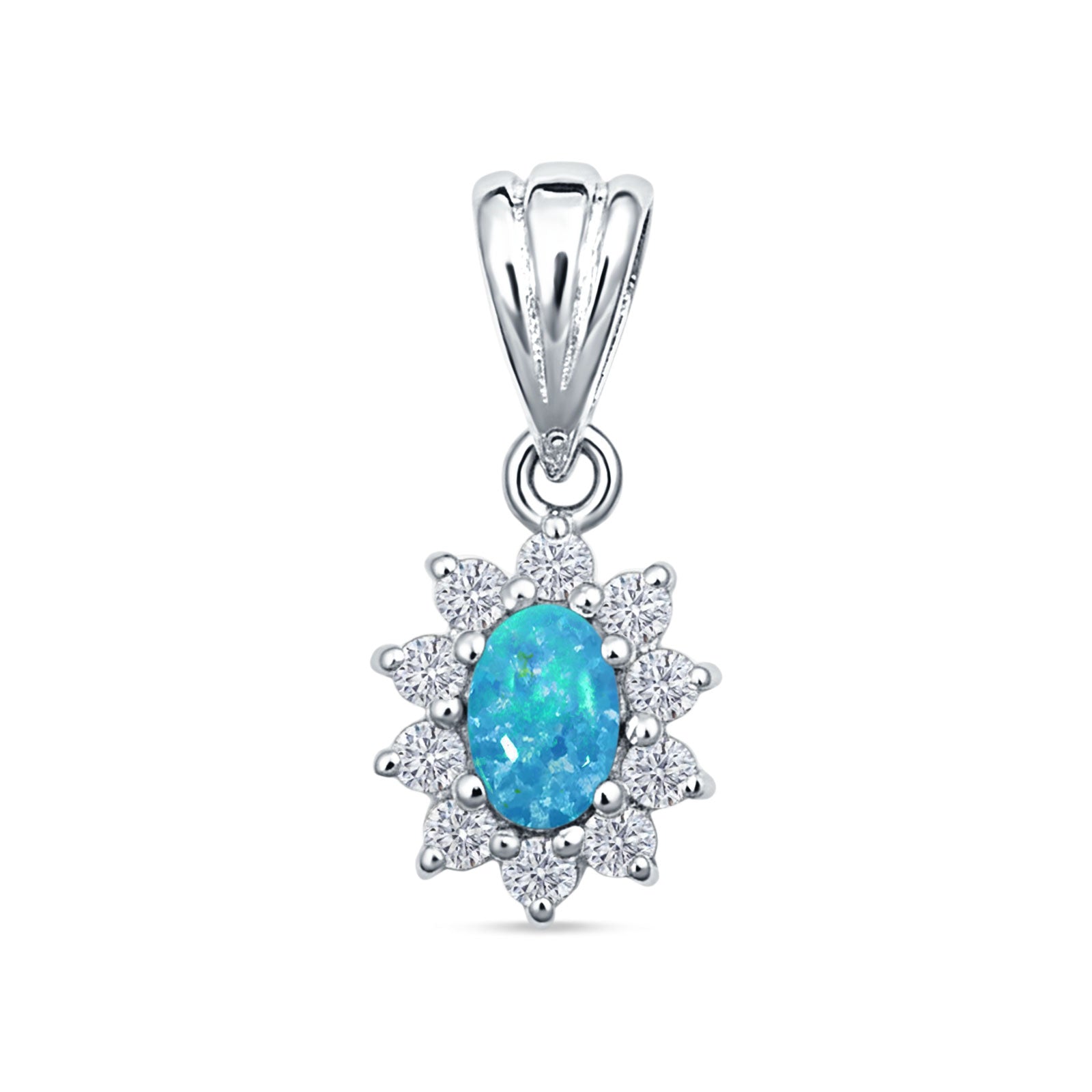 CZ Floral Pendant