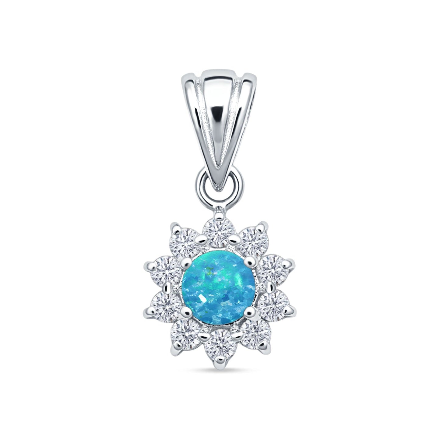 CZ Floral Pendant