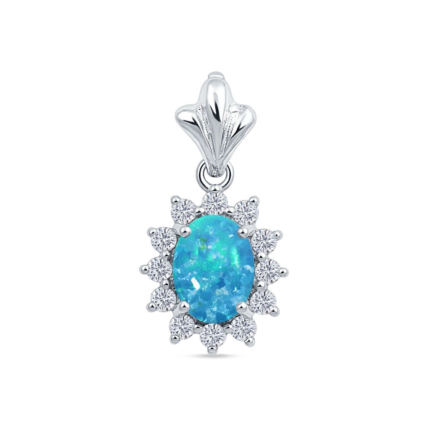 CZ Floral Pendant