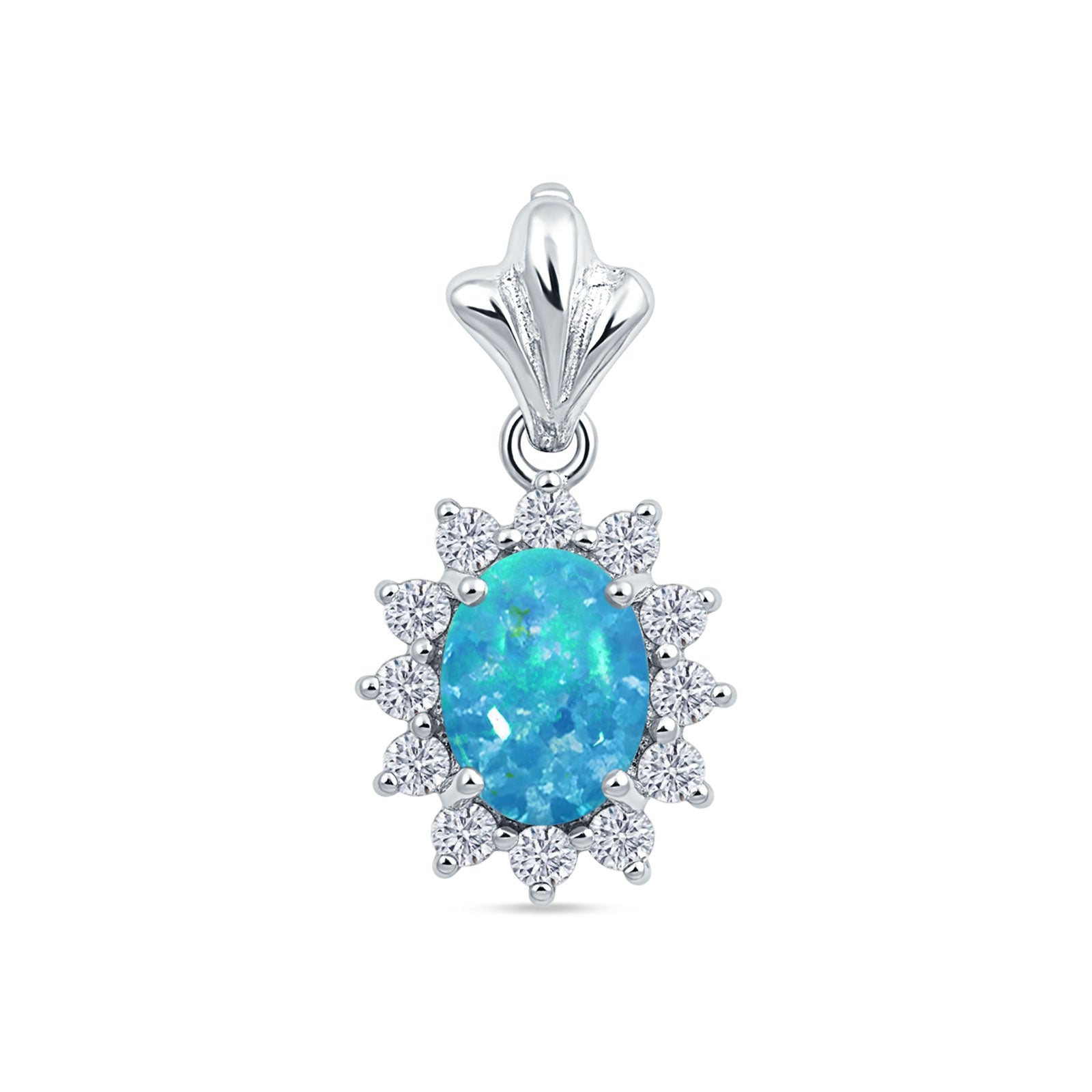 CZ Floral Pendant