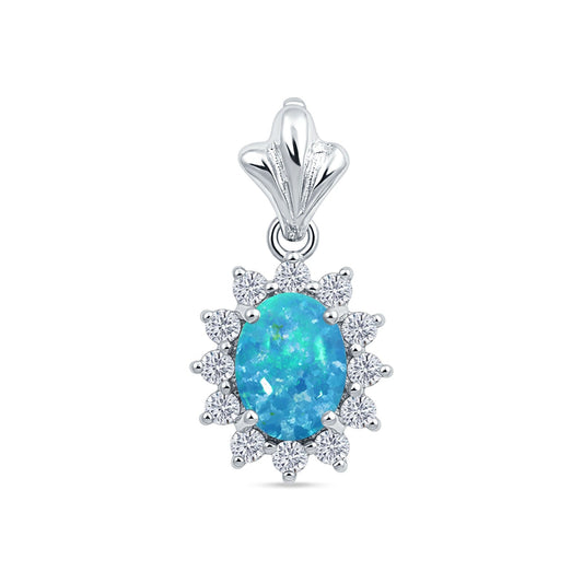 CZ Floral Pendant