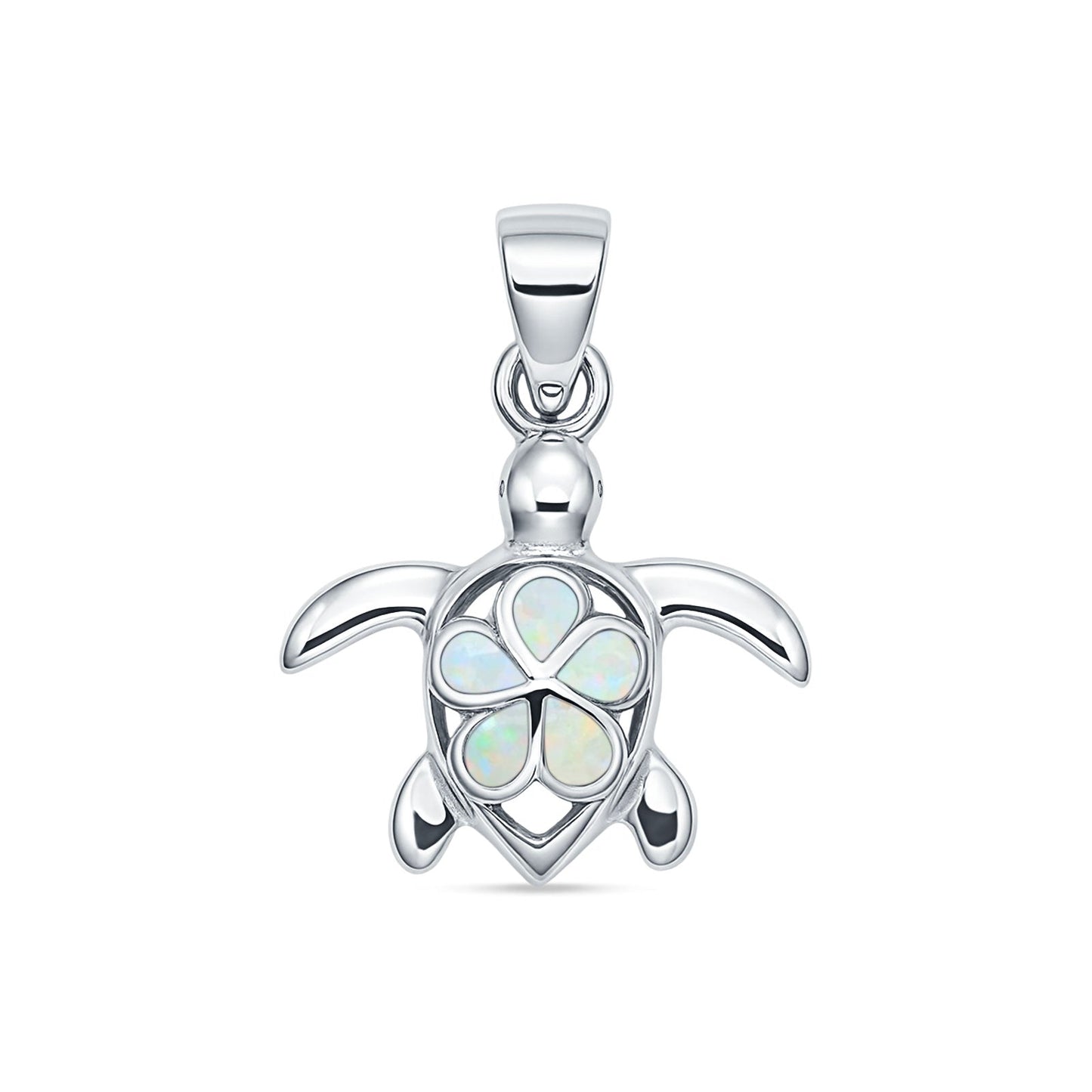 Turtle & Plumeria Pendant
