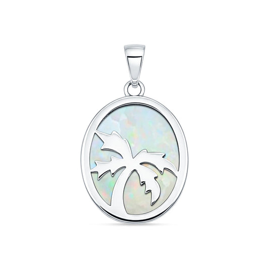 Oval Palm Tree Pendant