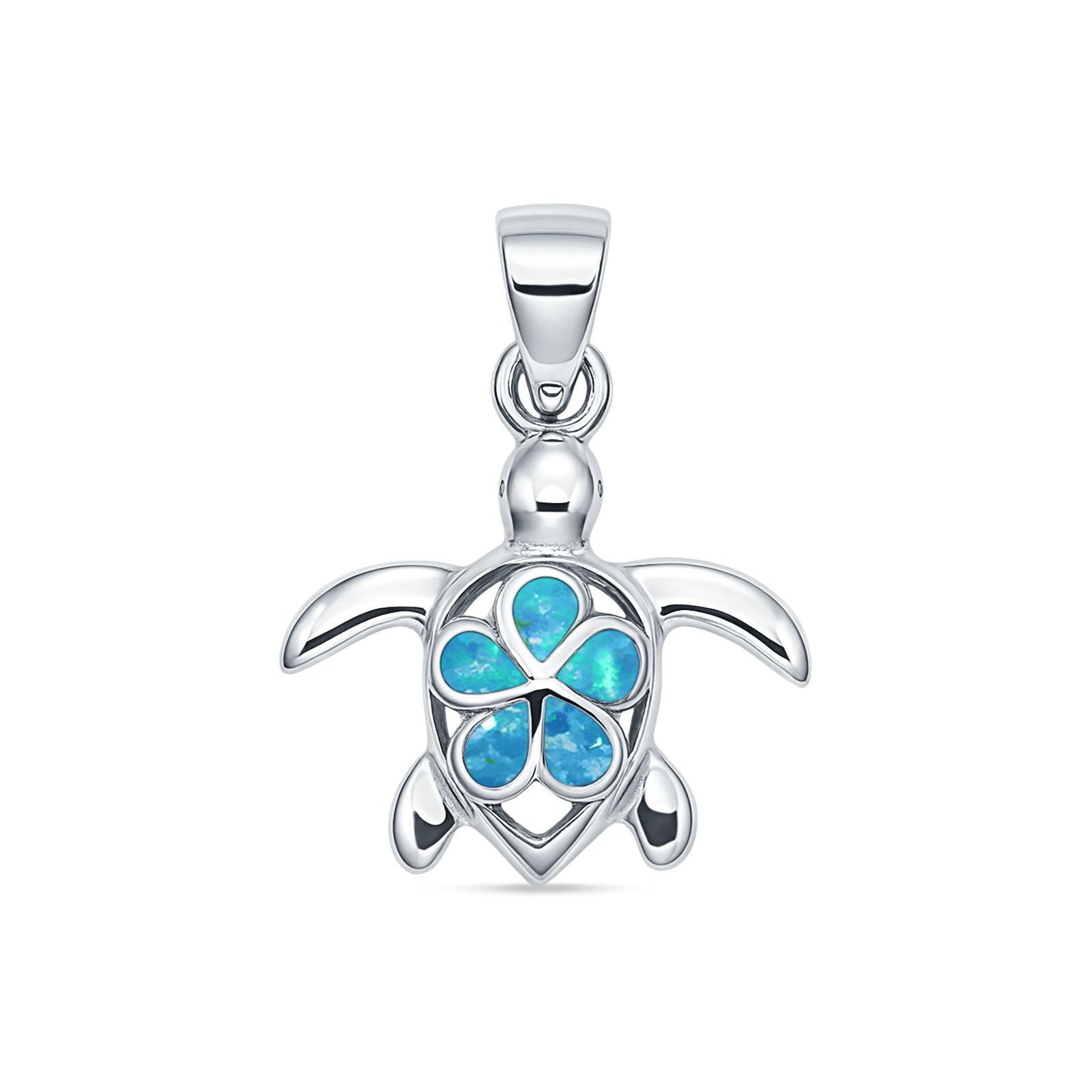 Sea Turtle & Plumeria Pendant