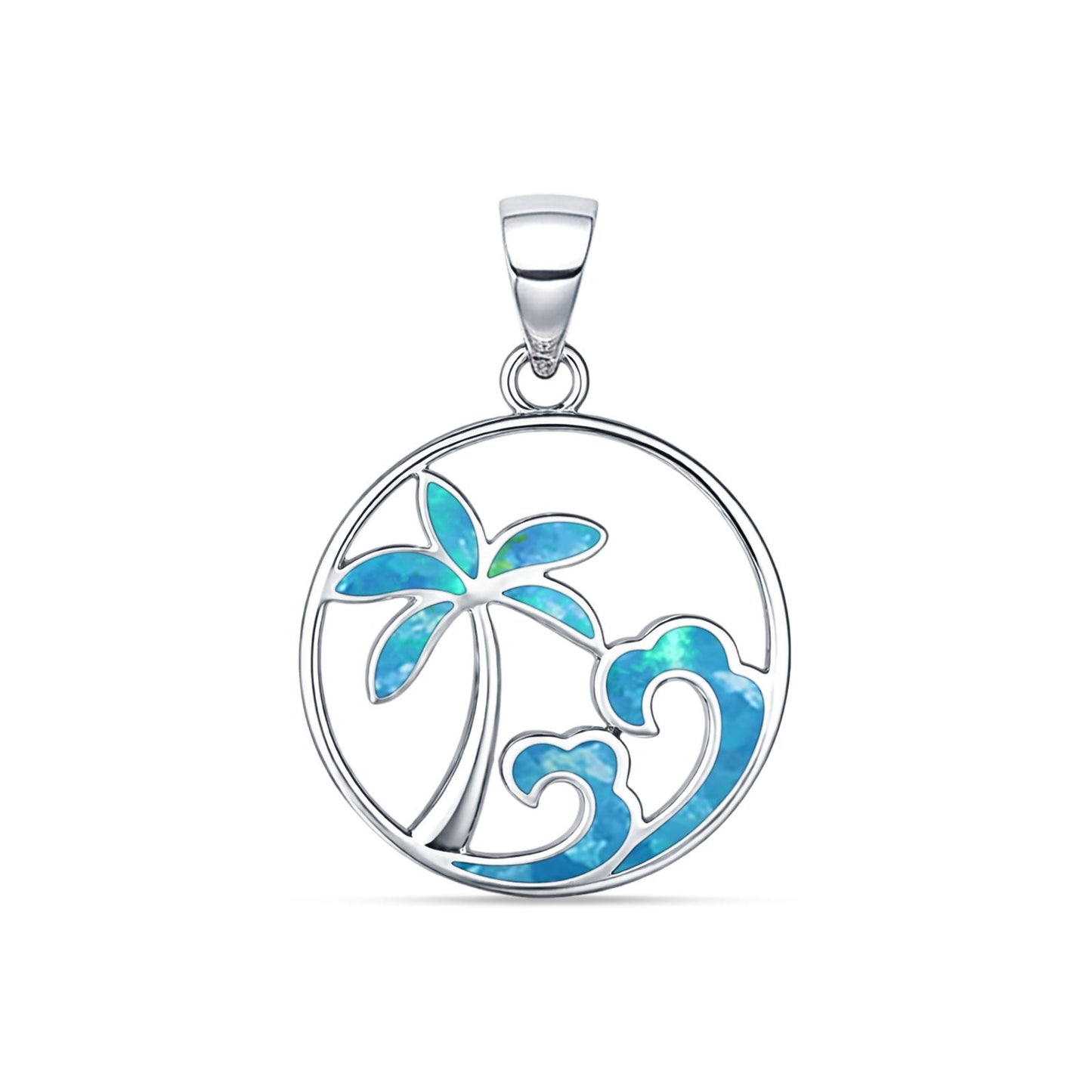 Palm Tree Wave Pendant