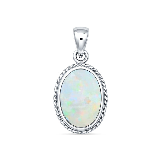 Oval Solitaire Pendant