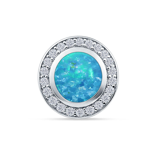 Halo CZ Round Pendant
